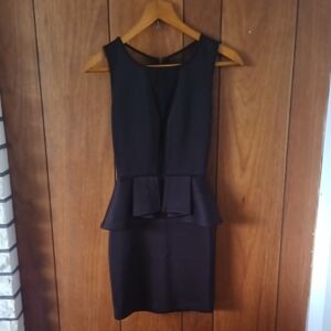 Elegant Black Peplum Dress